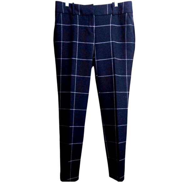 Ann Taylor Navy Windowpane‎ Plaid Pants – Size 4 - Picture 2 of 8